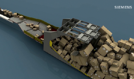 Siemens Logistics' new parcel unloading system