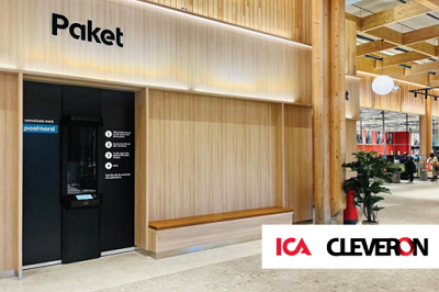 A Cleveron ICA in-store parcel collection machine