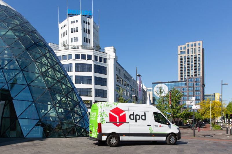 DPD van in Eindhoven, Netherlands