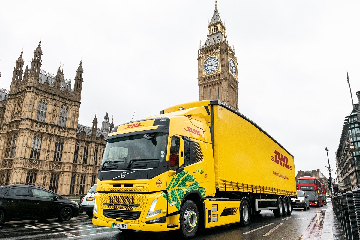 DHL Volvo electric truck in London