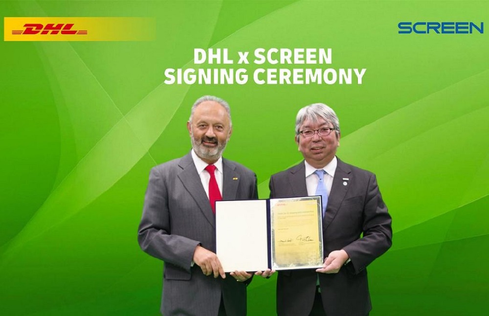 DHL's Tony Khan (left) with Masato Goto, President of SCREEN Semiconductor
